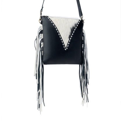 Myra Chilton Draw Hairon Concealed Carry Bag – Stylish Cowhide & Leather Crossbody with Adjustable Leather Strap