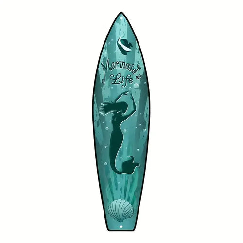 Tiki Bar Surfboard Wooden Sign Beach Themed Decor Decorative Wall Sign