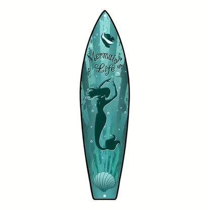 Tiki Bar Surfboard Wooden Sign Beach Themed Decor Decorative Wall Sign