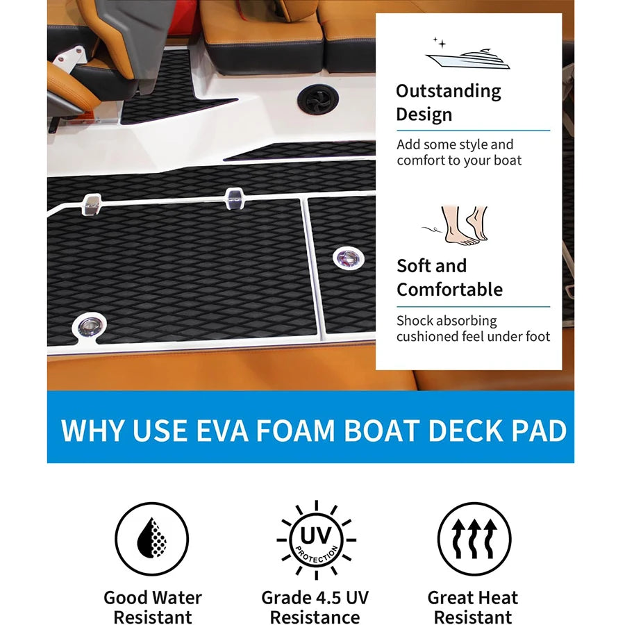 120*30cm Skimboard EVA Surfboard Traction Pad Non-slip Diamond Grip
