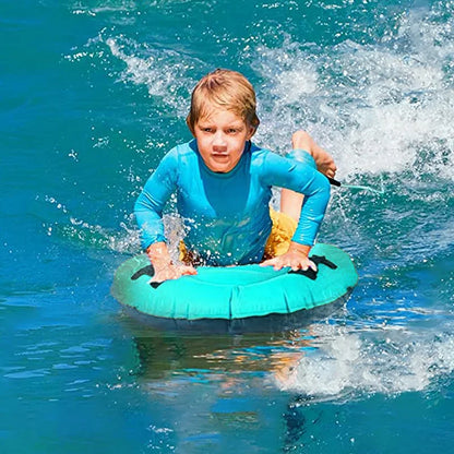 1pc Inflatable Surfboard With Handle For Beach Surfing Swimming