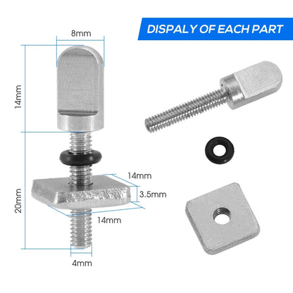 3/6Pcs Stainless Steel Surfboard Fin Screw M4 Surf Fin Bolts Longboard