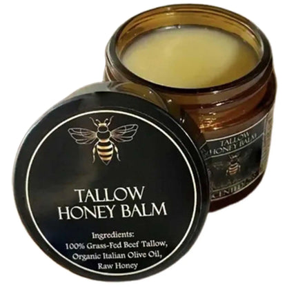 Organic Grass Fed Beef Tallow Balm With Raw Honey Moisturizing Cream