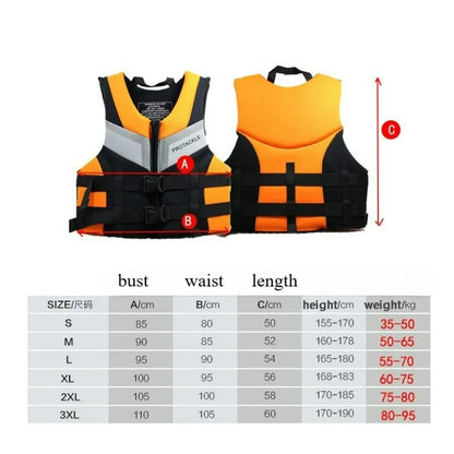 Profession Life Jacket with Zipper Buoyancy Vest for Fishing Boating
