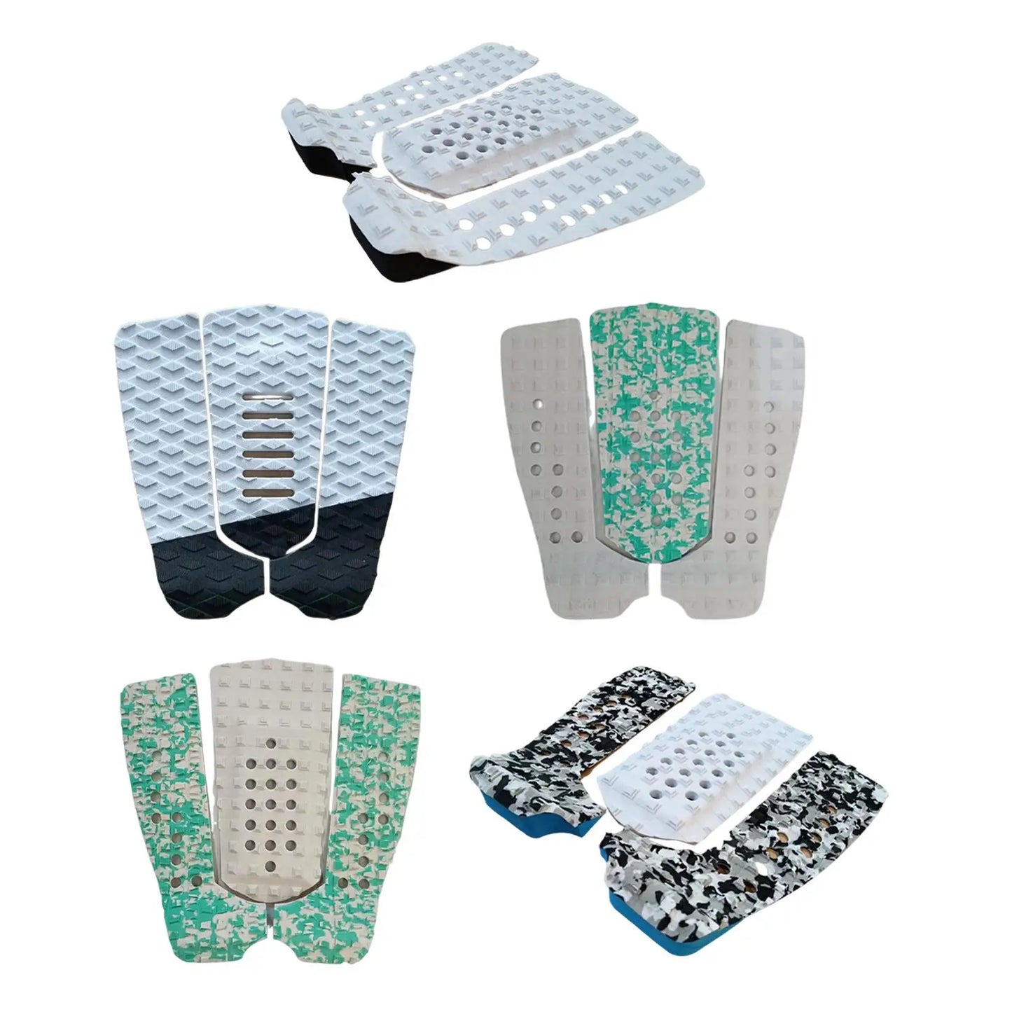 3Pcs Deck Grip Mat Adhesive Anti Slip Surfboard Traction Pad Deck Pad