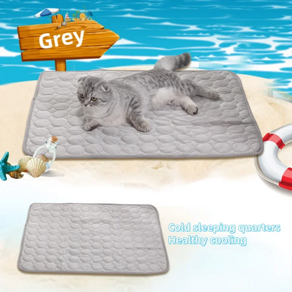 Summer Pet Ice Pad Cool Sleeping Mat Breathable Ice Silk Washable Pet Bed Durable Dog Cat Cushion Pet Supplies for Home Outdoor
