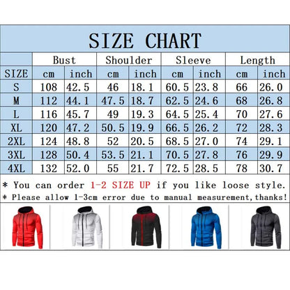 Men's Zip Up Hoodie – Polka Dot Pocket Sport Casual Sweatshirt
