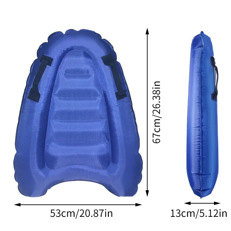 1pc Inflatable Surfboard With Handle For Beach Surfing Swimming
