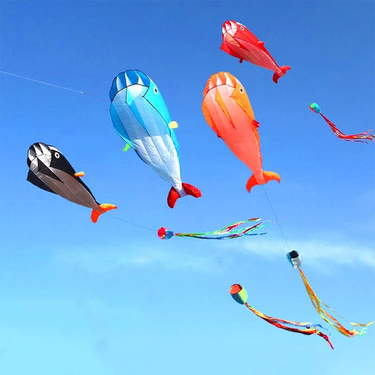 Dolphin kite flying nylon soft kite line animal kites inflatable kite