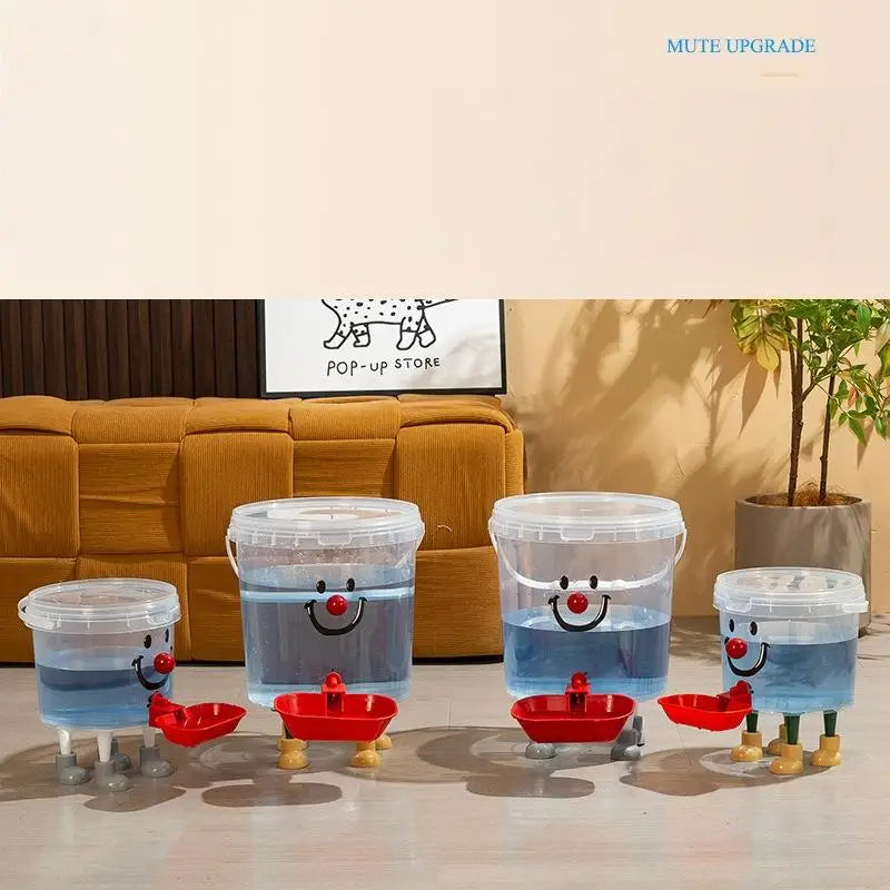1 Set 3/5/8/10L Cartoon Pet Automatic Water Dispenser No-Electricity Auto Water Bowl Large Capacity Pet Drinking Fountain