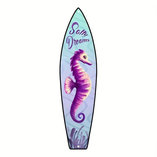 Tiki Bar Surfboard Wooden Sign Beach Themed Decor Decorative Wall Sign