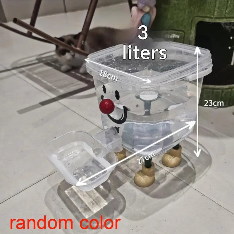 【1Set Large Capacity Pet Drinking Fountain 3/5/8/10L Cartoon Automatic Water Dispenser No-Electricity Auto Water Bowl】