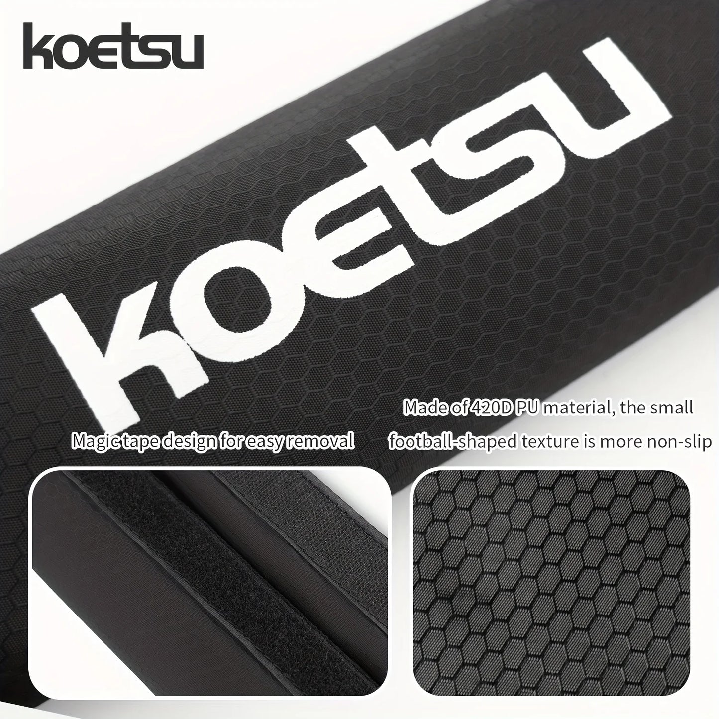 KOETSU Paddle Buoyancy Sleeve Black 420D PU Durable Soccer Pattern EPE