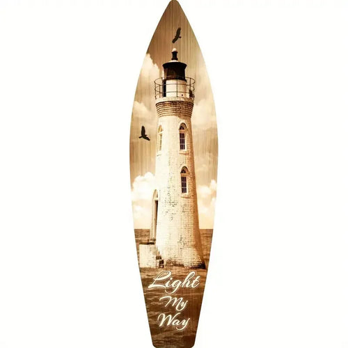 Tiki Bar Surfboard Wooden Sign Beach Themed Decor Decorative Wall Sign