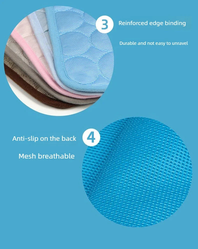 Summer Pet Ice Pad Cool Sleeping Mat Breathable Ice Silk Washable Pet Bed Durable Dog Cat Cushion Pet Supplies for Home Outdoor