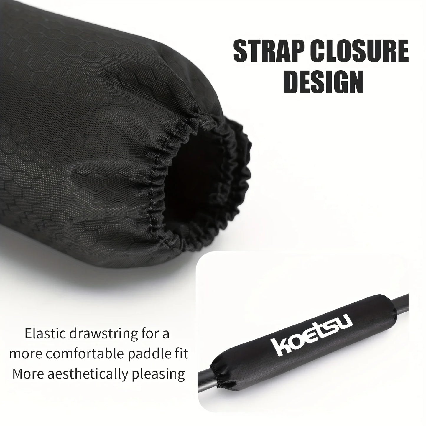 KOETSU Paddle Buoyancy Sleeve Black 420D PU Durable Soccer Pattern EPE