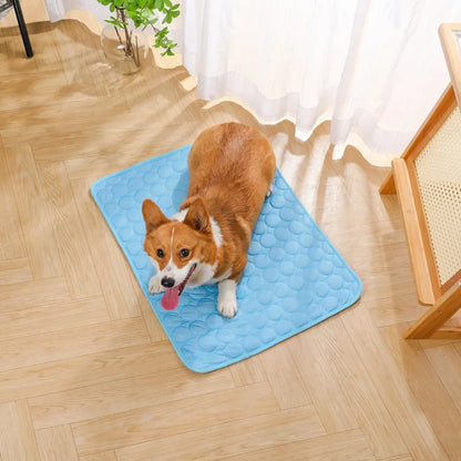 Summer Pet Ice Pad Cool Sleeping Mat Breathable Ice Silk Washable Pet Bed Durable Dog Cat Cushion Pet Supplies for Home Outdoor