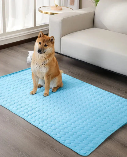Summer Pet Ice Pad Cool Sleeping Mat Breathable Ice Silk Washable Pet Bed Durable Dog Cat Cushion Pet Supplies for Home Outdoor