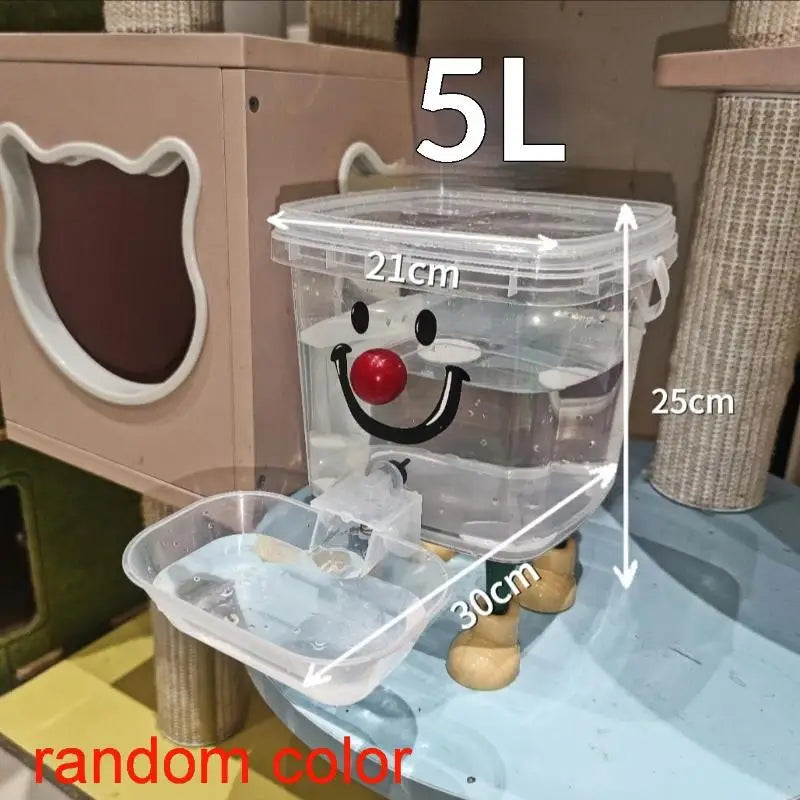 【1Set Large Capacity Pet Drinking Fountain 3/5/8/10L Cartoon Automatic Water Dispenser No-Electricity Auto Water Bowl】
