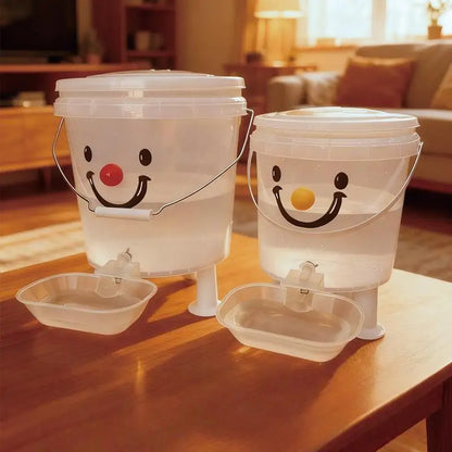【1Set Large Capacity Pet Drinking Fountain 3/5/8/10L Cartoon Automatic Water Dispenser No-Electricity Auto Water Bowl】