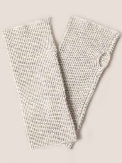 100% Cashmere Fingerless Knit Gloves