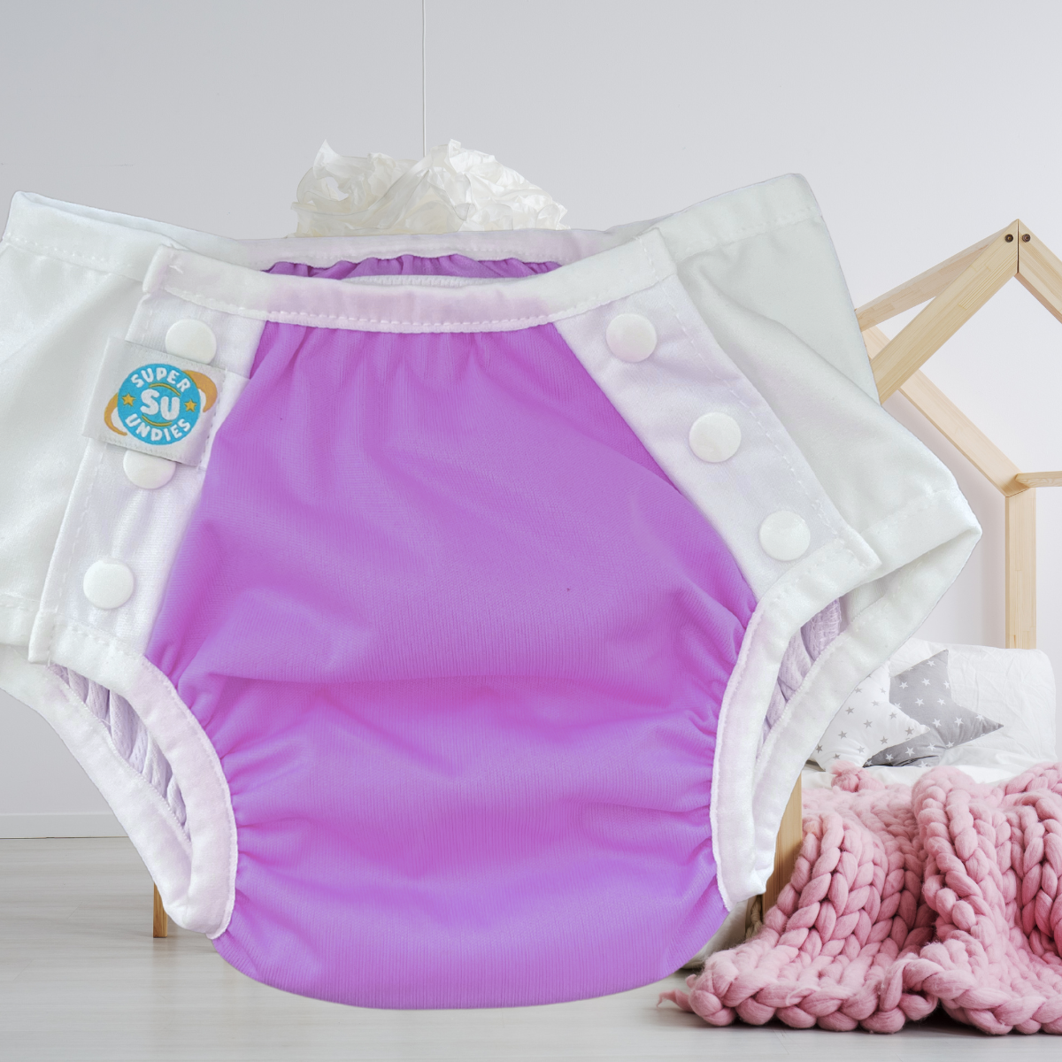 (5 Pack)  3-in-1 Diapers for Big Kids & 3 Liners