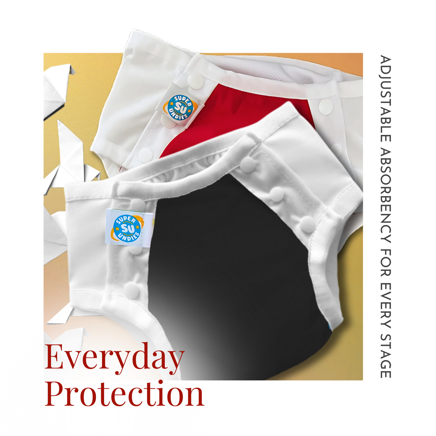(5 Pack)  3-in-1 Diapers for Big Kids & 3 Liners