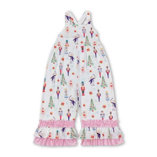Straps ballet king Christmas tree kids girls overalls