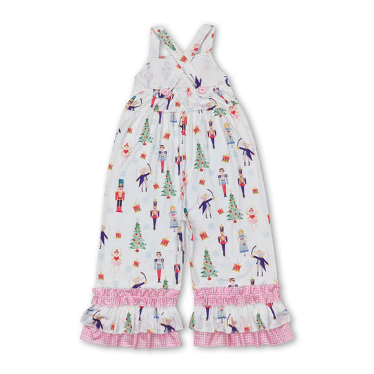 Straps ballet king Christmas tree kids girls overalls
