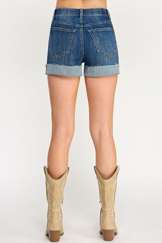 Saige Plus Tummy Control High Rise With Cuff Shorts
