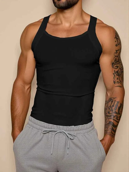 Men's Classic Ribbed Slim-Fit Tank Top Vest