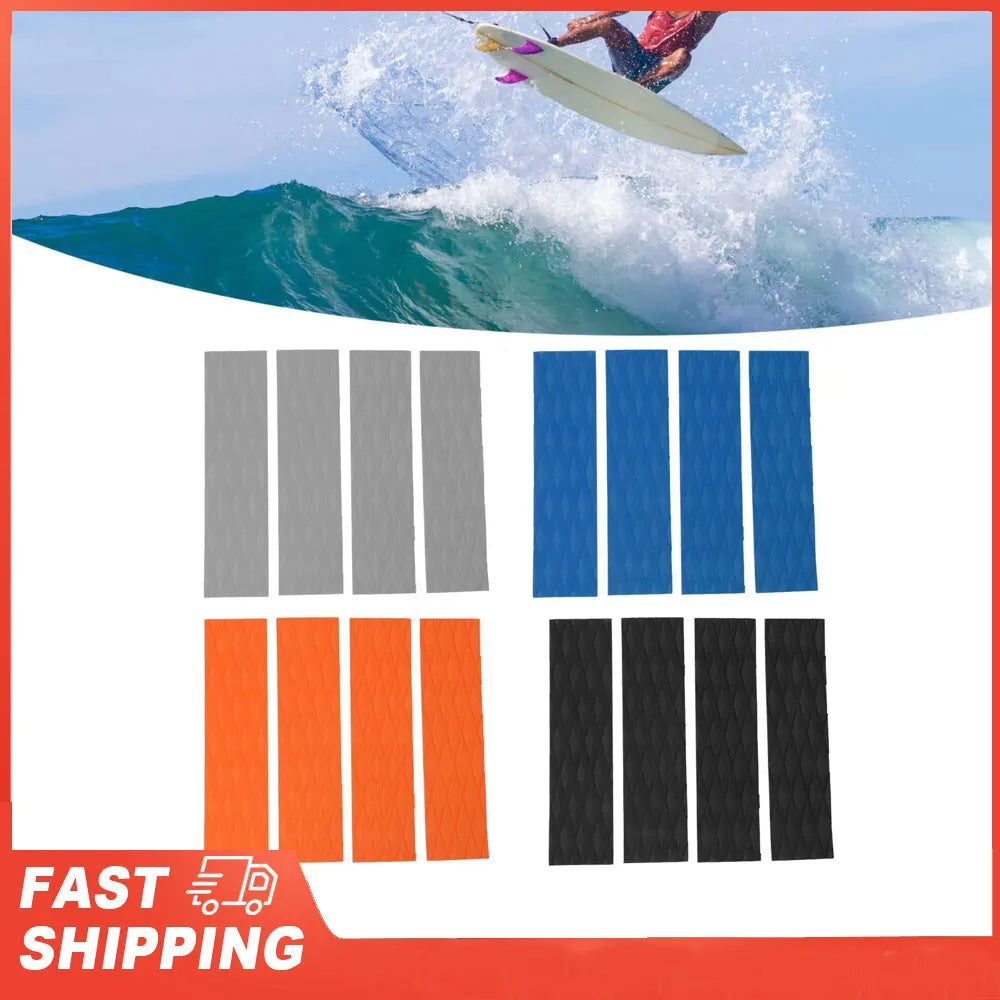 4Pcs Surfboard Traction Pads Surfing Front Traction Anti Slip Pad for