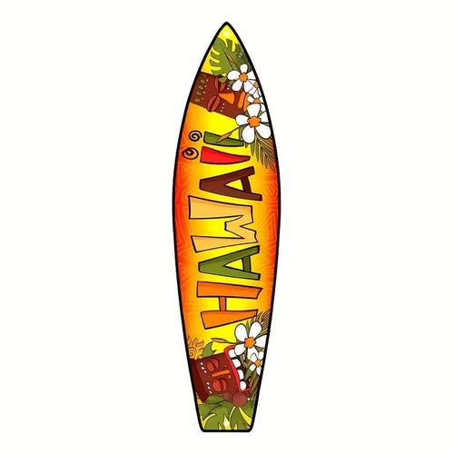 Tiki Bar Surfboard Wooden Sign Beach Themed Decor Decorative Wall Sign