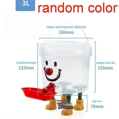 1 Set 3/5/8/10L Cartoon Pet Automatic Water Dispenser No-Electricity Auto Water Bowl Large Capacity Pet Drinking Fountain