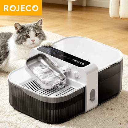 ROJECO 3.5L Wireless Pet Water Fountain Cat Water Dispenser 2000mAh Automatic Sewage Separation Cat Drinking Fountain Supplies