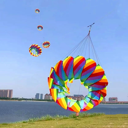 Rainbow kites windsocks nylon kite flying parachute kites wholesale