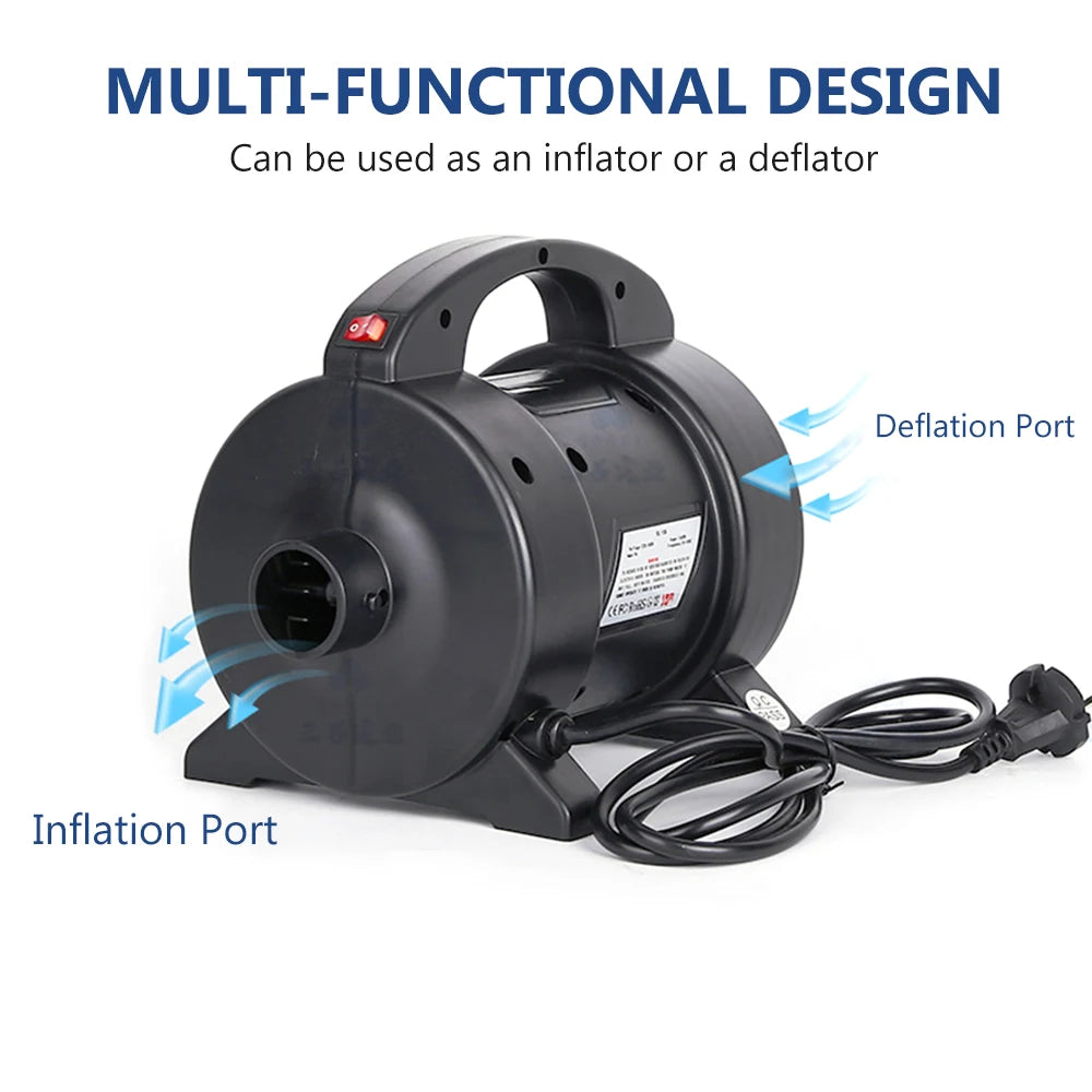 1600W Electric Pump Air Mattress Pump Quick Inflation Electric Air