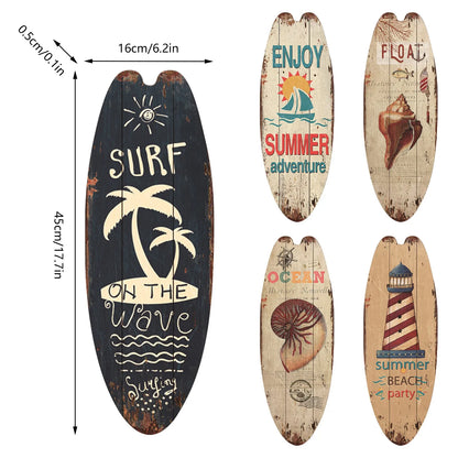 Beach Ocean Theme Surfboard Wooden Leisure Home Party Festival Hanging