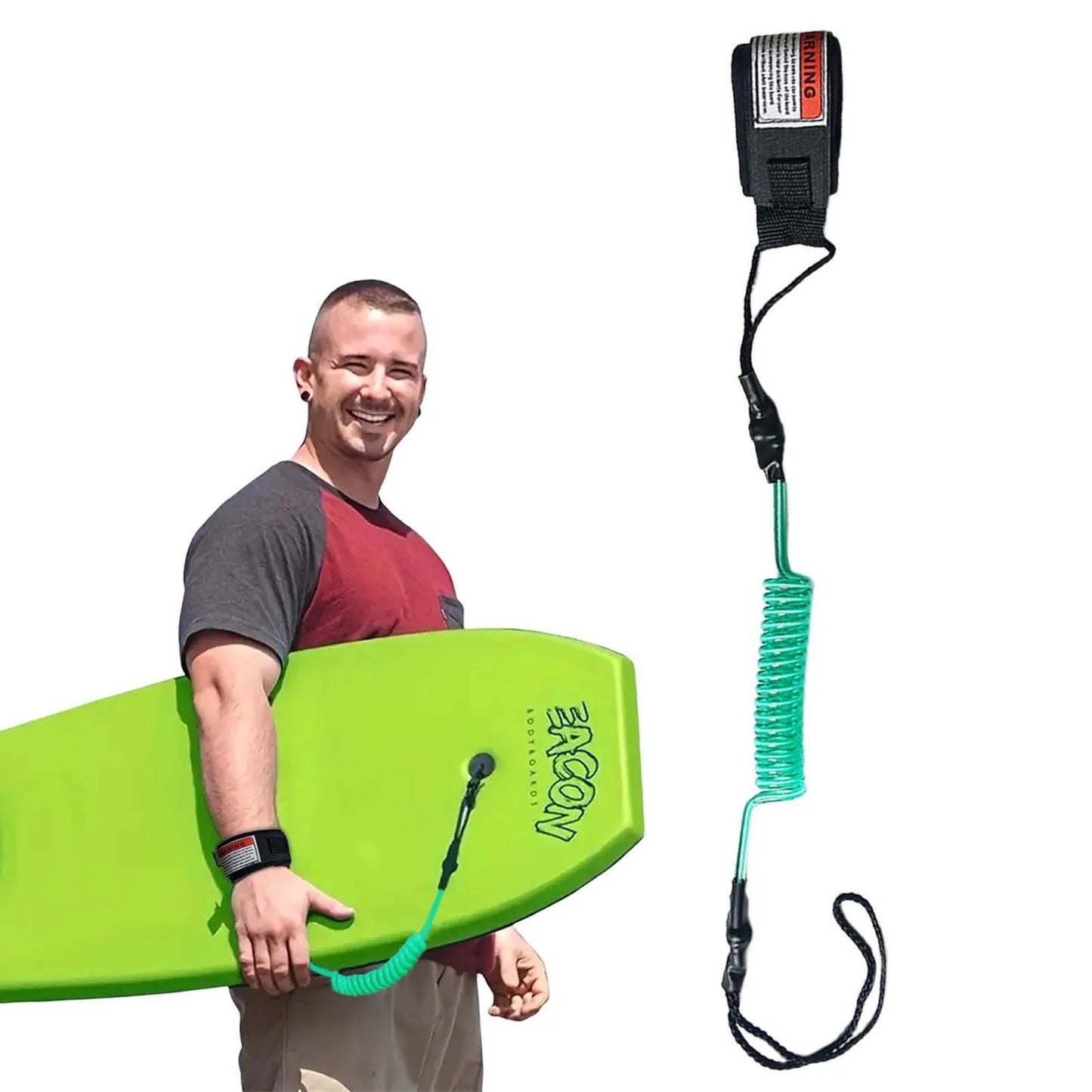 130cm Surfboard Surfing Safety Rope Hook and Loop Single-Wrap Strap