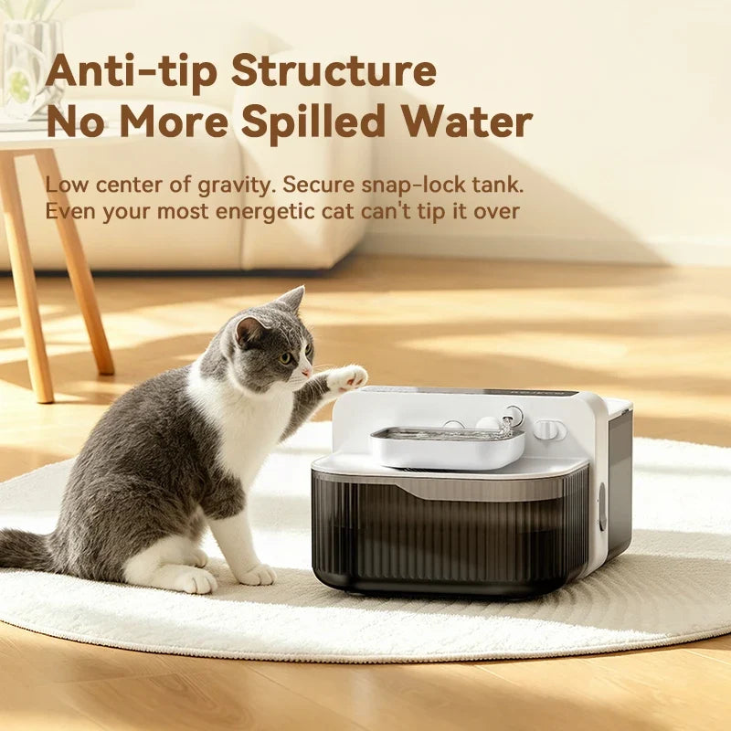 ROJECO 3.5L Wireless Pet Water Fountain Cat Water Dispenser 2000mAh Automatic Sewage Separation Cat Drinking Fountain Supplies