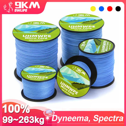 9KM 45KG~340KG Kitesurfing Line UHMWPE Cord Abrasion Resistance Low