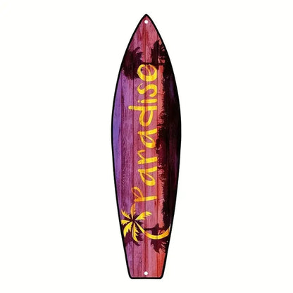 Tiki Bar Surfboard Wooden Sign Beach Themed Decor Decorative Wall Sign