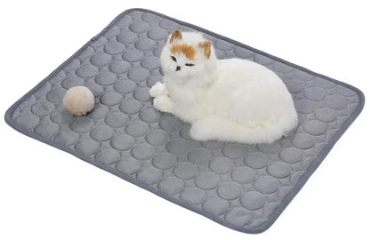 Summer Pet Ice Pad Cool Sleeping Mat Breathable Ice Silk Washable Pet Bed Durable Dog Cat Cushion Pet Supplies for Home Outdoor