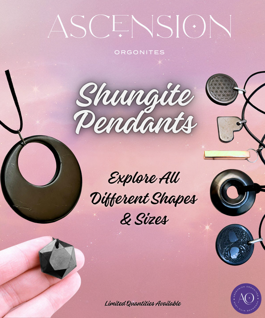 SHUNGITE PENDANTS! HURRY WHILE SUPPLIES LAST! - EMF Protection - Hand Cut Genuine Natural Shungite Pendant High Quality Black Lustrous Gemstone from Russia