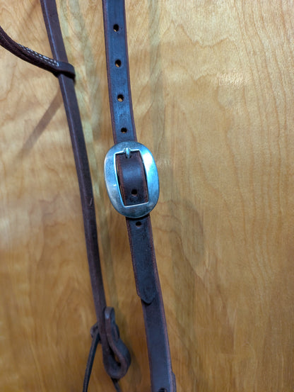 Harness Leather Oiled Sliding Ear Headstall