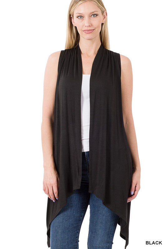 Zenana Flow & Go Lightweight Cardigan Vest – Sleeveless Open Front Layering Essential