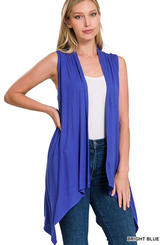 Zenana Flow & Go Lightweight Cardigan Vest – Sleeveless Open Front Layering Essential