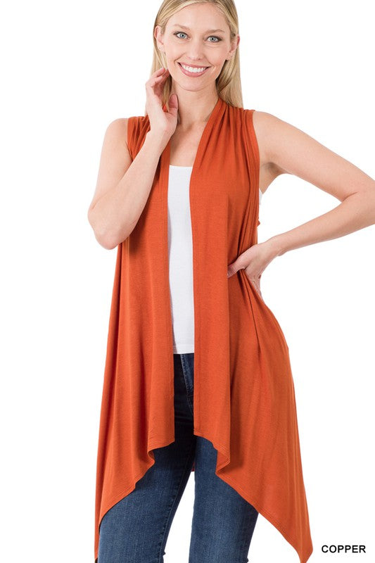Zenana Flow & Go Lightweight Cardigan Vest – Sleeveless Open Front Layering Essential