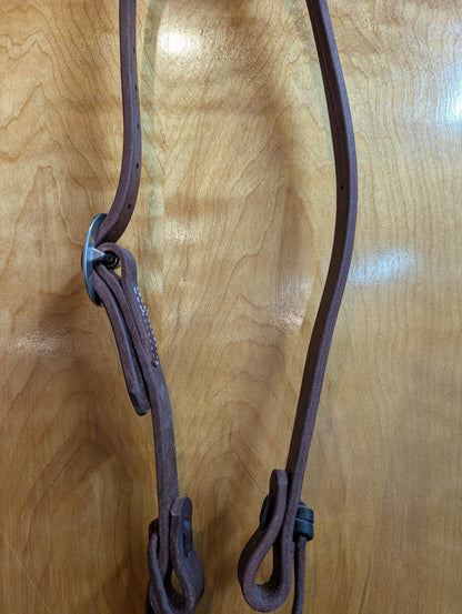 Thick Harness Leather Split Ear Headstall