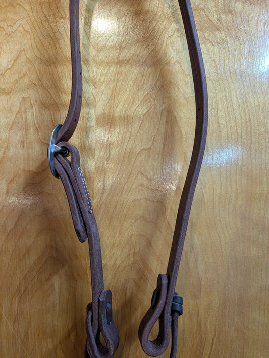 Thick Harness Leather Split Ear Headstall
